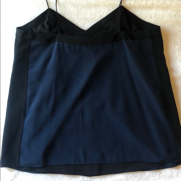Navy Blue & Black Spaghetti Strap Blouse - Picture 4 of 5